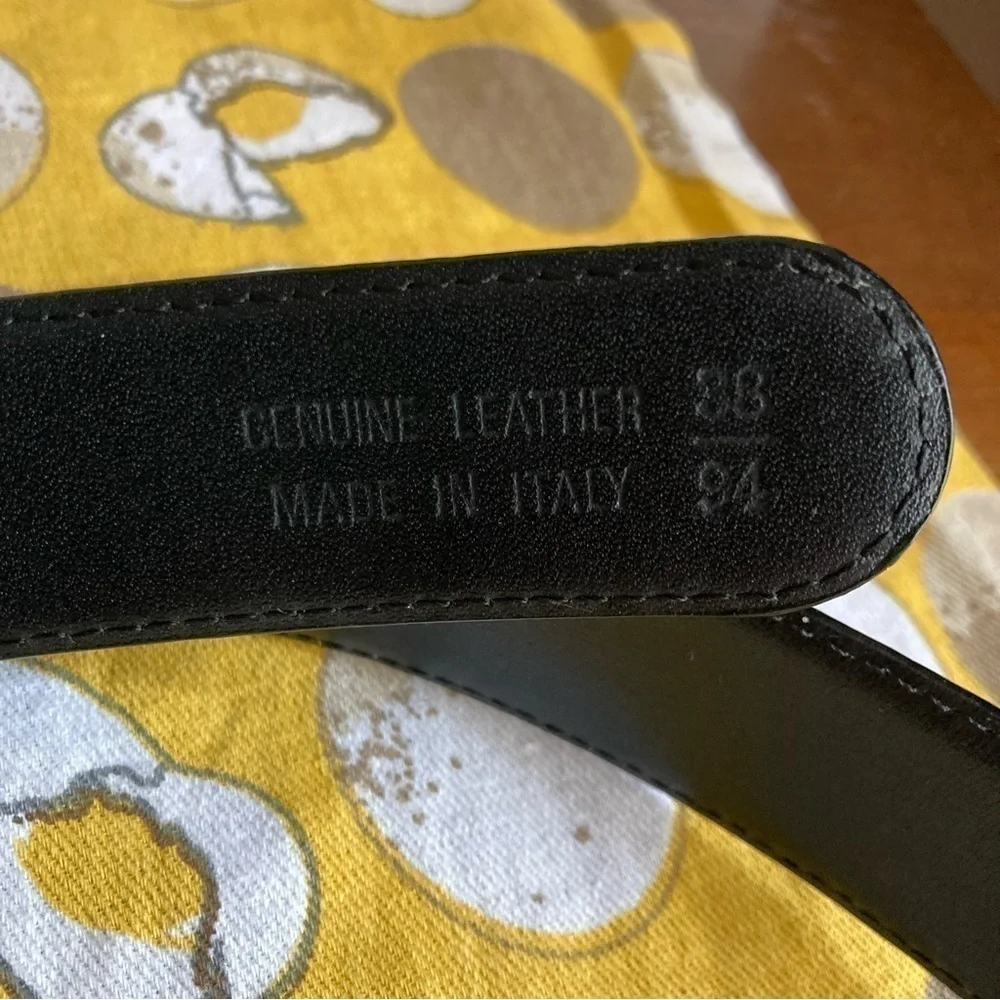 Vintage look black and dark brown reversible made in Italy men’s belt